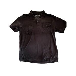 Marc Ecko cut and sew polo shirt, size XL, black polo shirt, 100% cotton